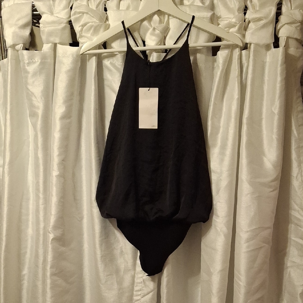 Zara Collection B Black Halter Bodysuit Small